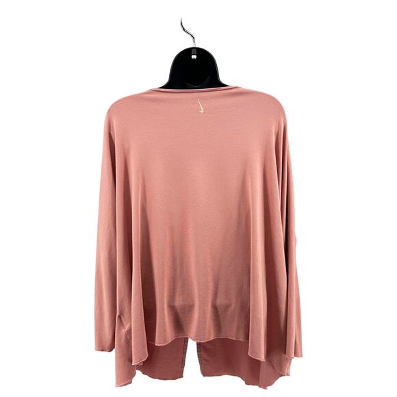 Nike Yoga Cardigan Sweater WMNS XXL Pink Snap Closure 3/4 Sleeve Dri-Fit Stretch - Picture 6 of 9